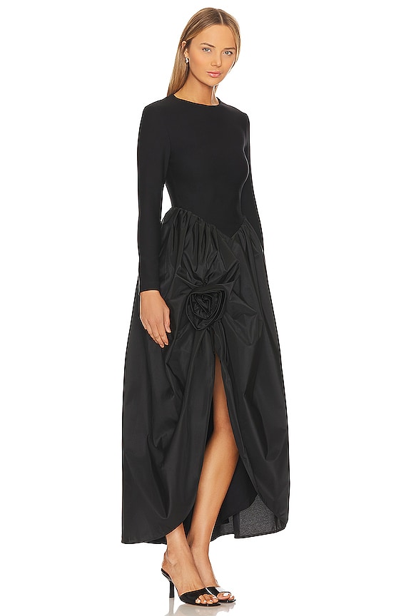 view 2 of 3 Aurora Maxi Dress With Rose Detail in Black
