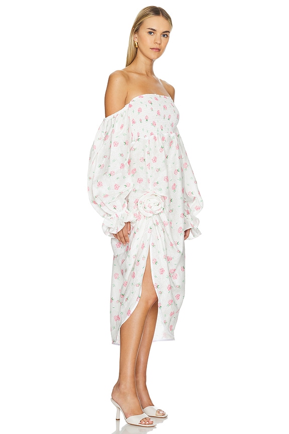 view 2 of 3 Atlanta Linen Dress in Roses