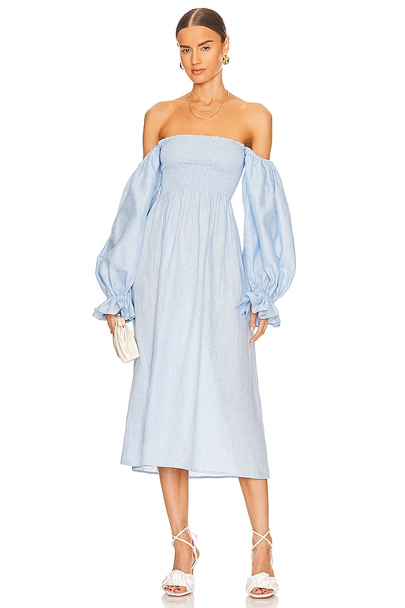 view 1 of 3 Atlanta Linen Dress in Blue