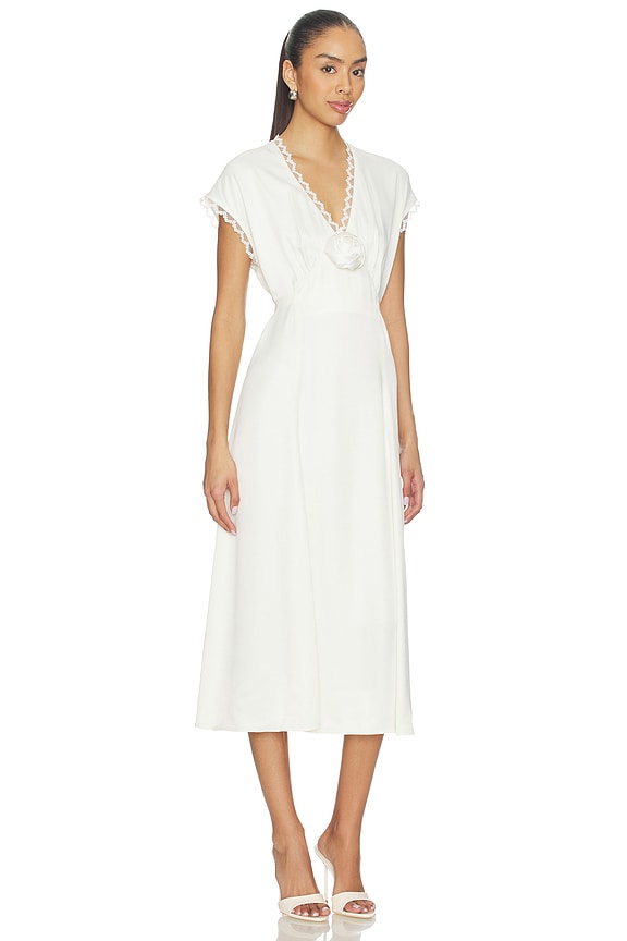 view 2 of 3 The Genus Rosa Satin Dress in Milk