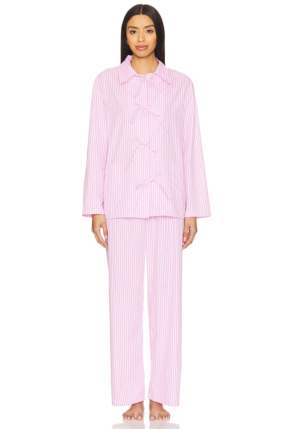 view 2 of 5 CONJUNTO PIJAMA LYCRA in Striped Pink