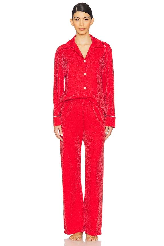 view 1 of 5 ПИЖАМА SATURN LUREX in Red