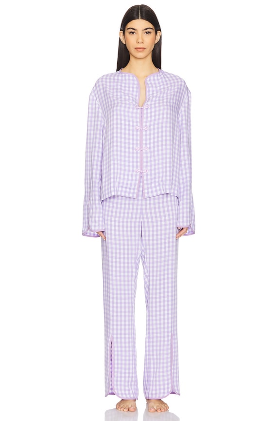 view 1 of 5 ПИЖАМА LOUIS in Lavender & White