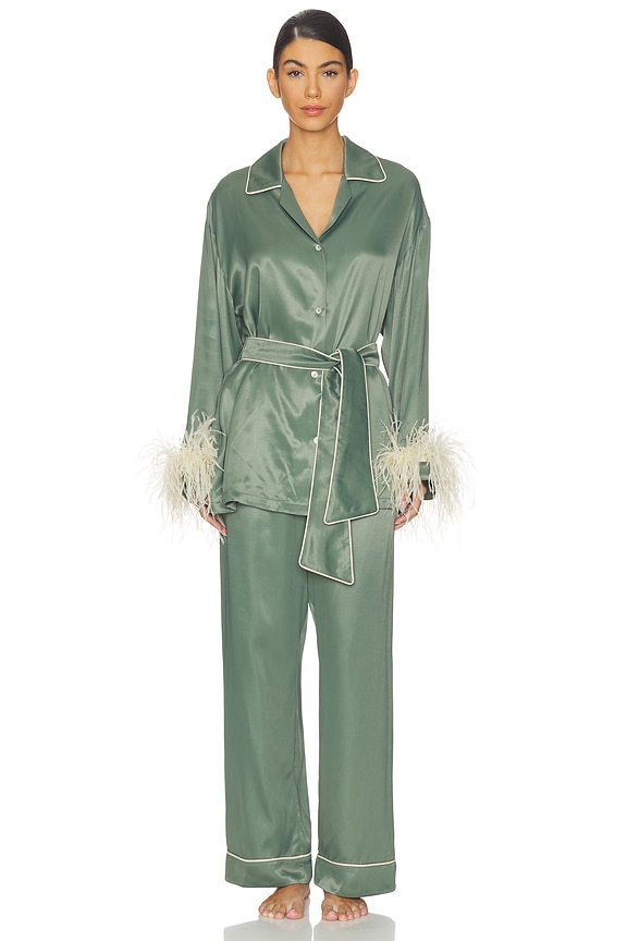 view 1 of 7 CONJUNTO PIJAMA CAT in Green