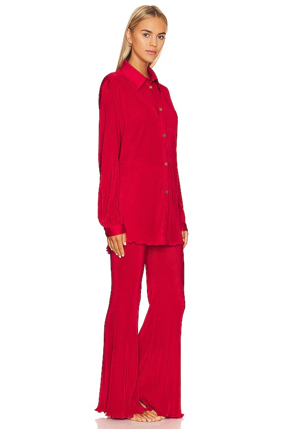 view 2 of 4 Origami Pajama Set in Flame Red