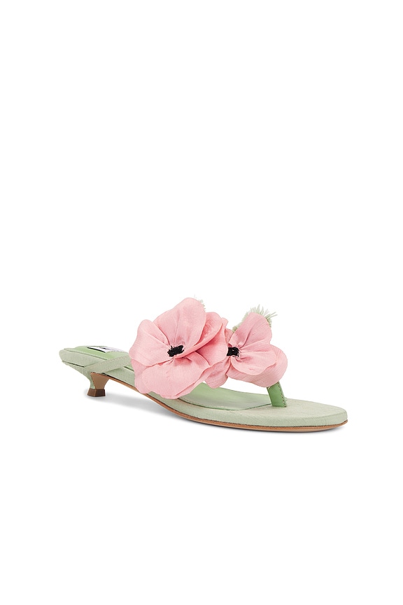 view 2 of 5 ESCARPINS POPPIES in Mint & Pink