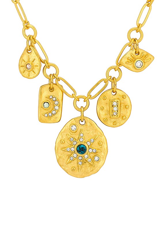 view 2 of 2 Myth and Magic Multi Charm Necklace in Gold