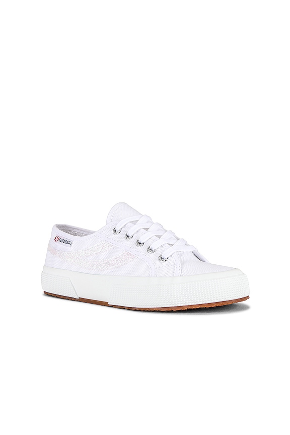 view 2 of 6 2953 Swallow Tail Lame Sneaker in White