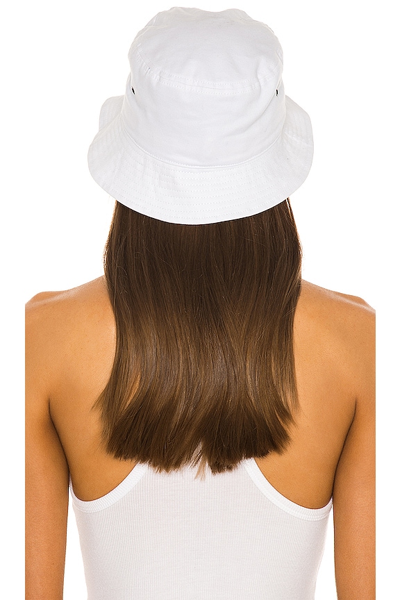 view 2 of 3 Washed Denim Bucket Hat in White