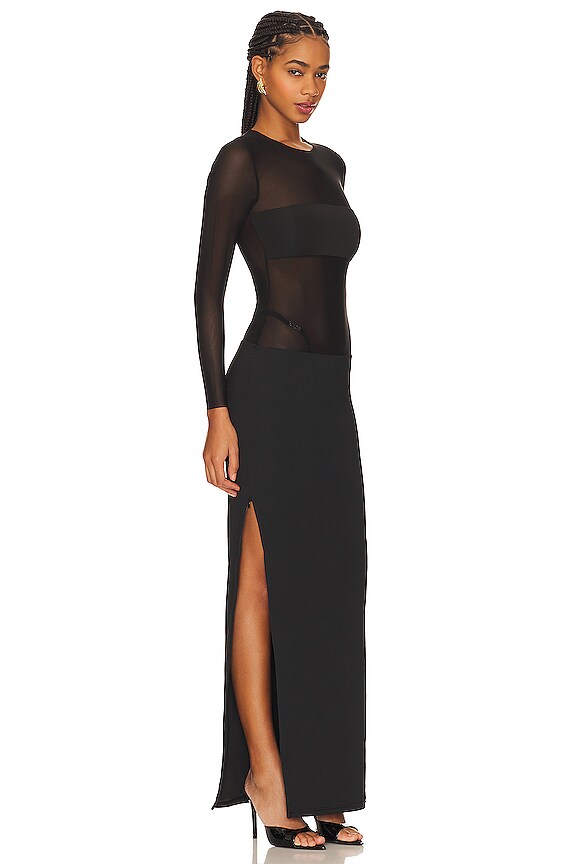 view 2 of 4 ROBE MAXI SILVER in Black