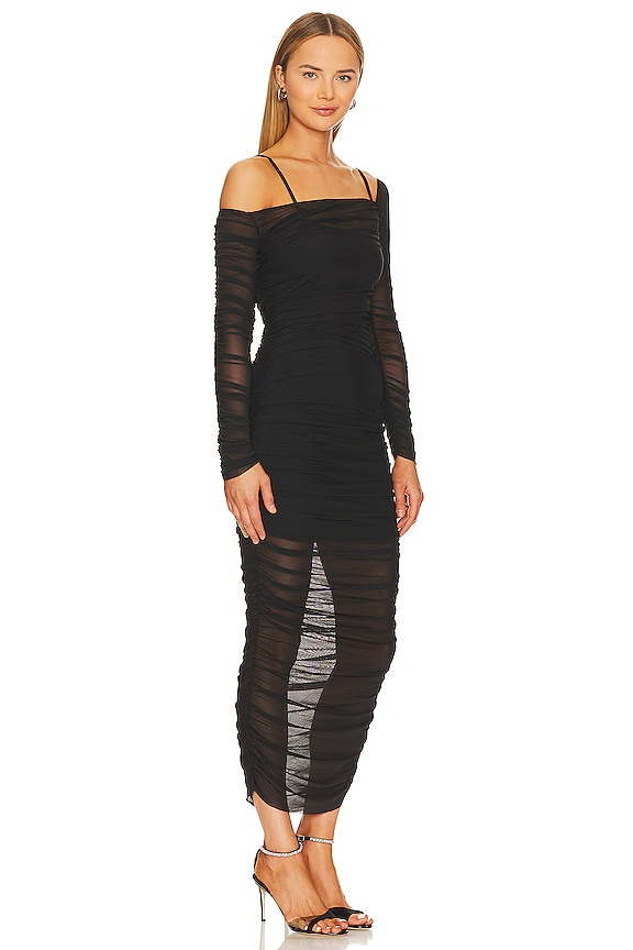 view 2 of 3 ROBE MI-LONGUE CHANTAE in Black