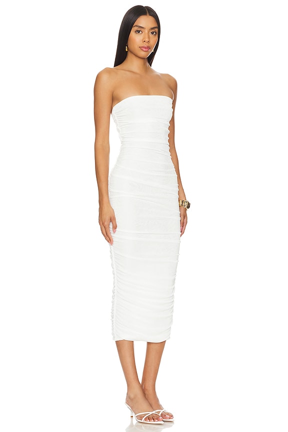 view 2 of 3 Martha Strapless Midi Dress in White
