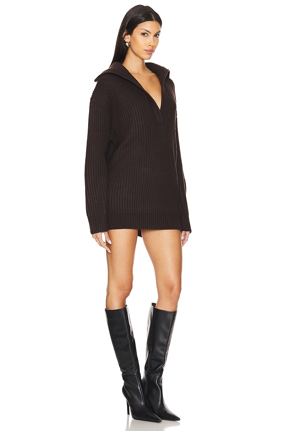 view 2 of 3 Shy Oversized Sweater Dress in Ash Brown