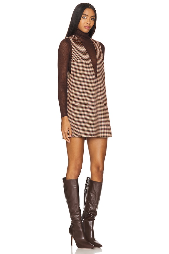 view 2 of 4 ПЛАТЬЕ MAXINE in Camel Houndstooth