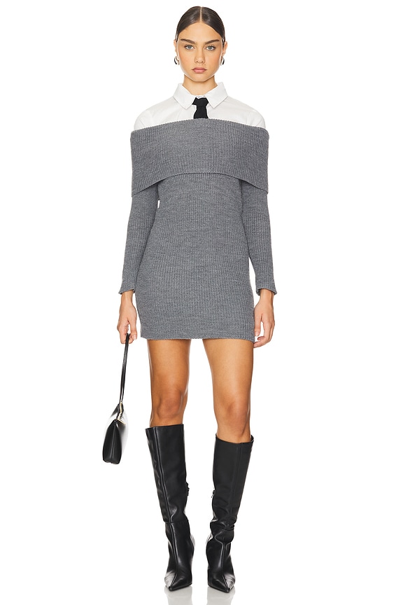 view 2 of 5 Elodie Sweater Dress in Heathered Grey
