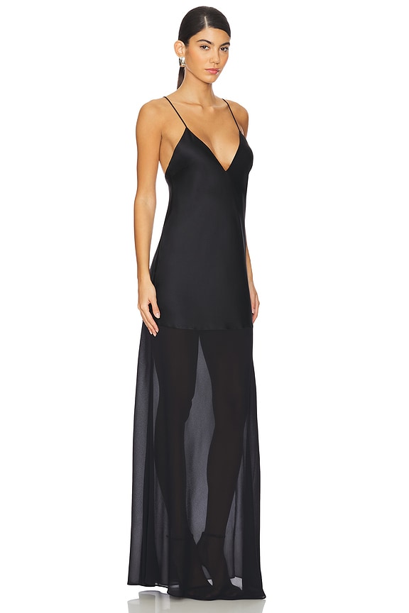 view 2 of 3 Vienna Satin Maxi Dress in Black
