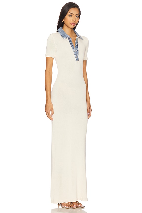 view 2 of 3 MAXIVESTIDO REYE in Eggshell & Coastline