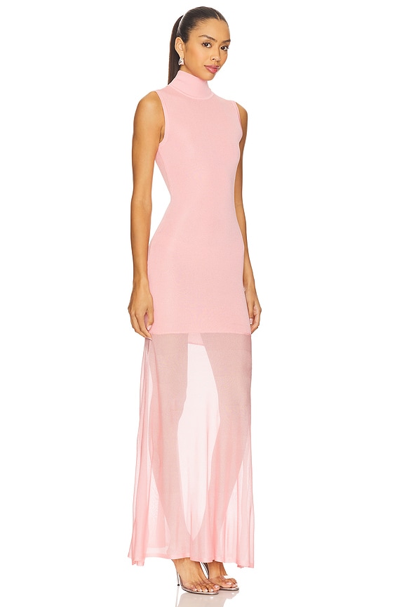 view 2 of 3 Amine Knit Maxi Dress in Coral Blush