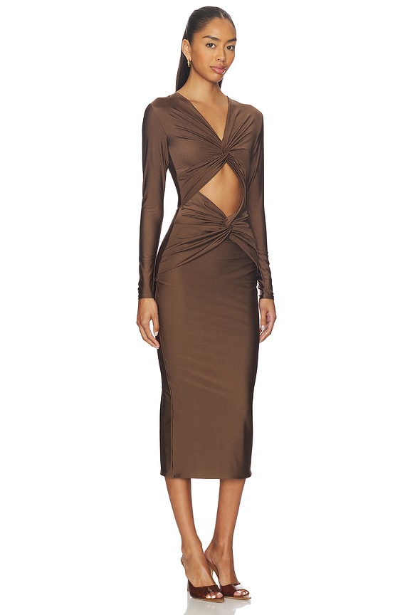 view 2 of 3 Maida Dress in Sable Brown