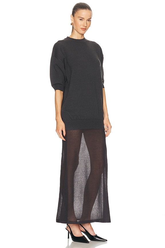 view 2 of 3 ROBE MAXI AMINE in Dark Charcoal