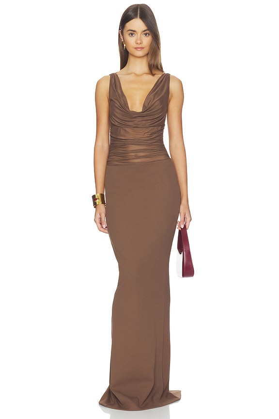 view 1 of 3 Marla Dress in Sable Brown