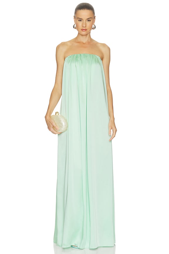view 1 of 3 Monique Satin Maxi Dress in Spearmint