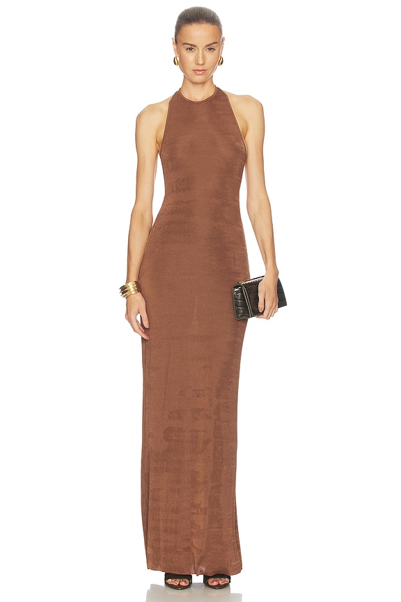 view 2 of 3 MAXIVESTIDO DOVE in Cocoa Brown