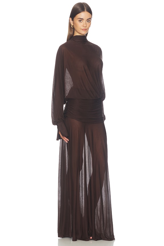view 2 of 3 Swan Maxi Dress in Espresso