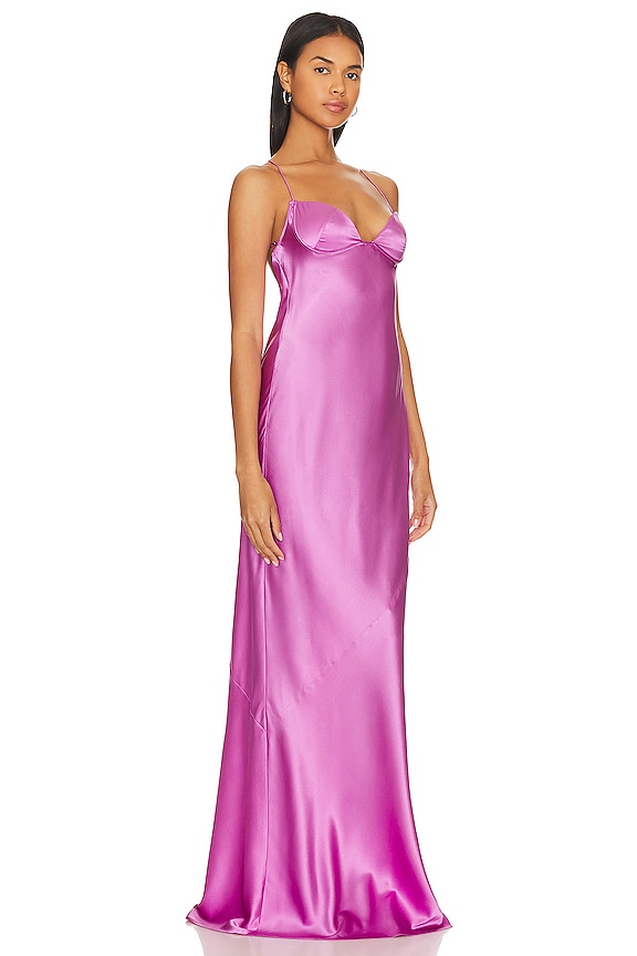 view 2 of 3 Andie Silk Gown in Rose Bud