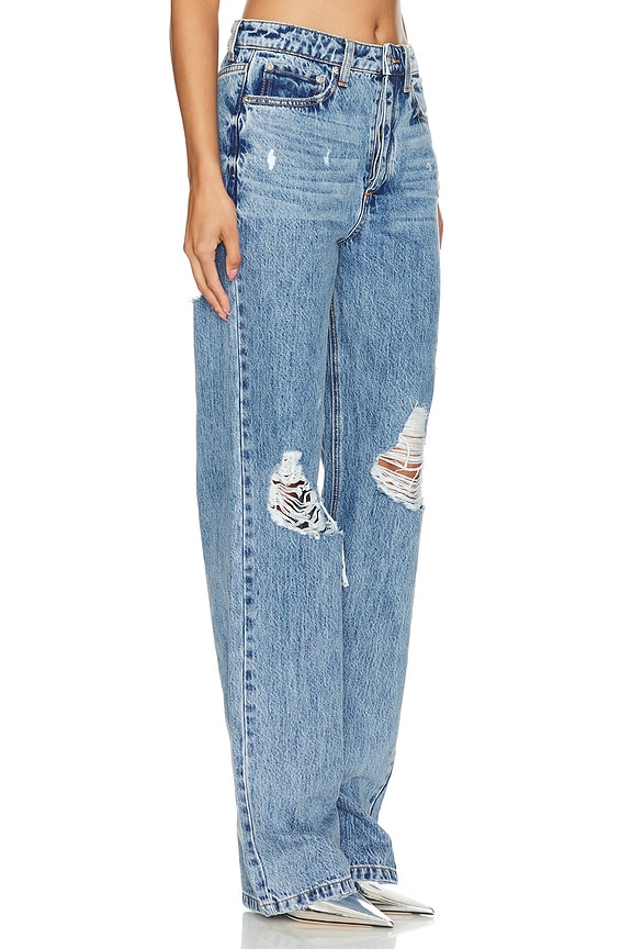 view 2 of 4 Belle Distressed Wide Leg Jeans in River