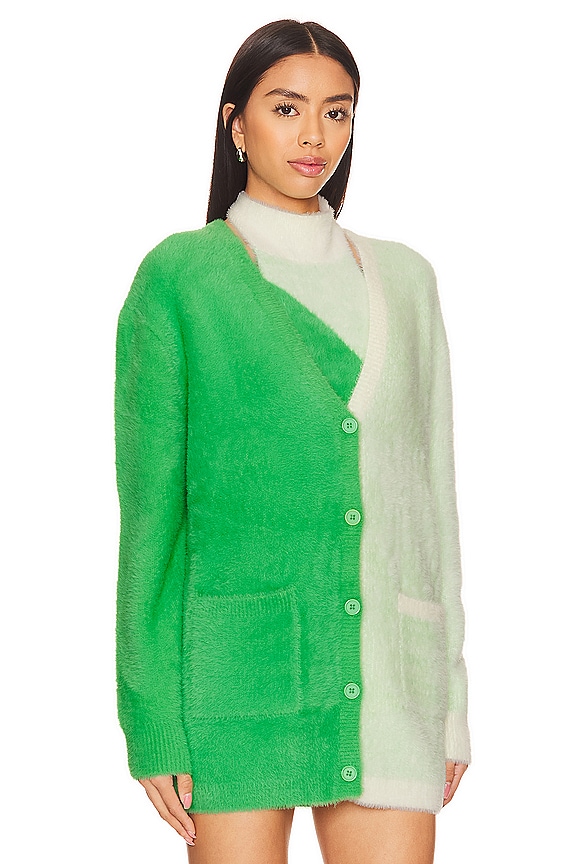 view 2 of 4 Pepper Cardigan in Pistachio & Cream