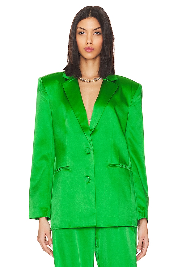 view 2 of 5 CHAQUETA DE SEDA MOTLEE in Kelly Green