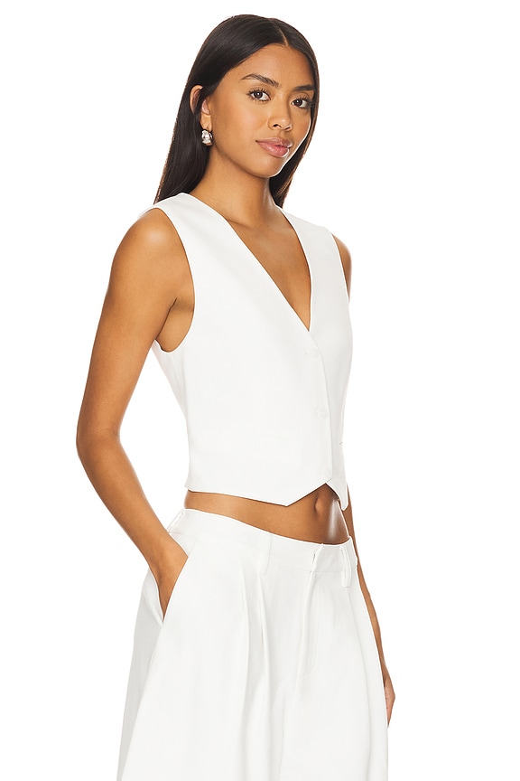 view 2 of 4 Fraser Suiting Vest in Porcelain