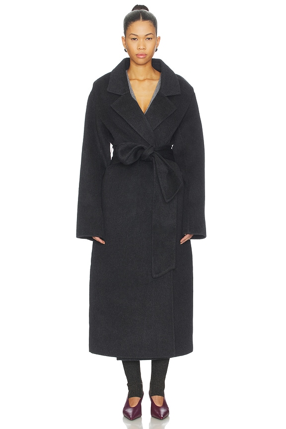 view 2 of 4 Lyli Wool Coat in Dark Charcoal