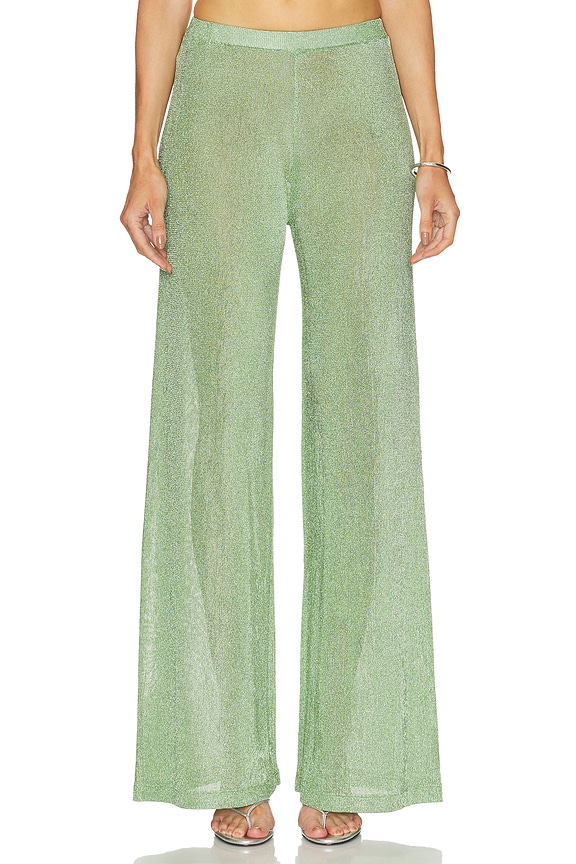 view 1 of 6 Sheldon Metallic Knit Pant in Sage