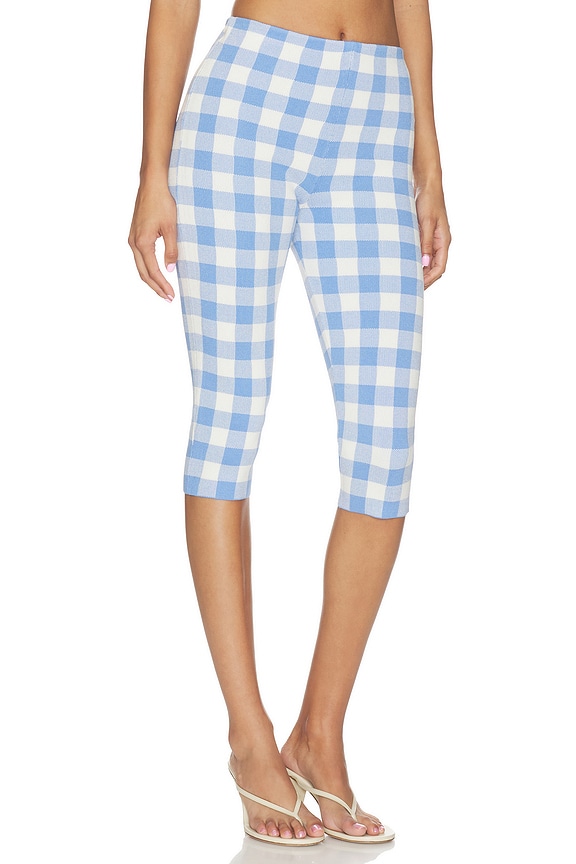 view 2 of 6 PANTALON DIONDRA in Coastal Blue Gingham