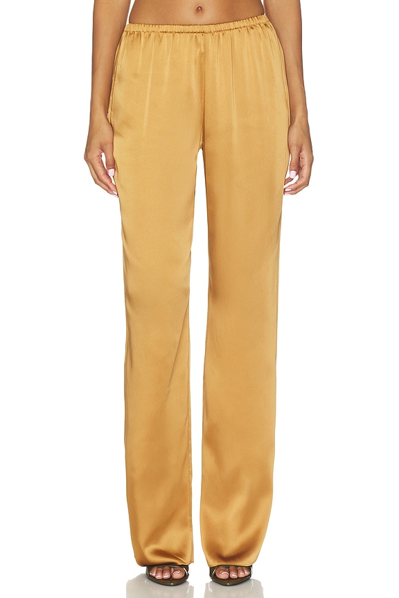 view 2 of 7 Lillian Satin Pant in Dune