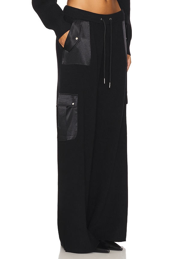 view 2 of 6 PANTALÓN CARGO DAPH KNIT in Black