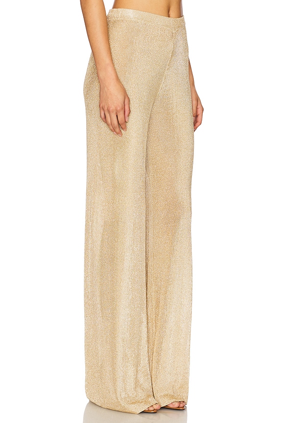 view 2 of 6 Sheldon Metallic Knit Pants in Gold