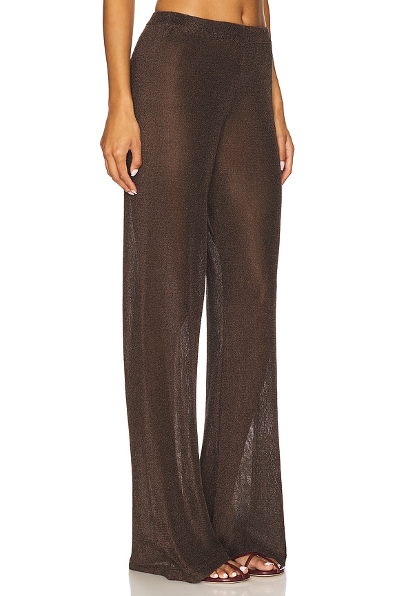 view 2 of 6 Sheldon Metallic Knit Pant in Slate Brown