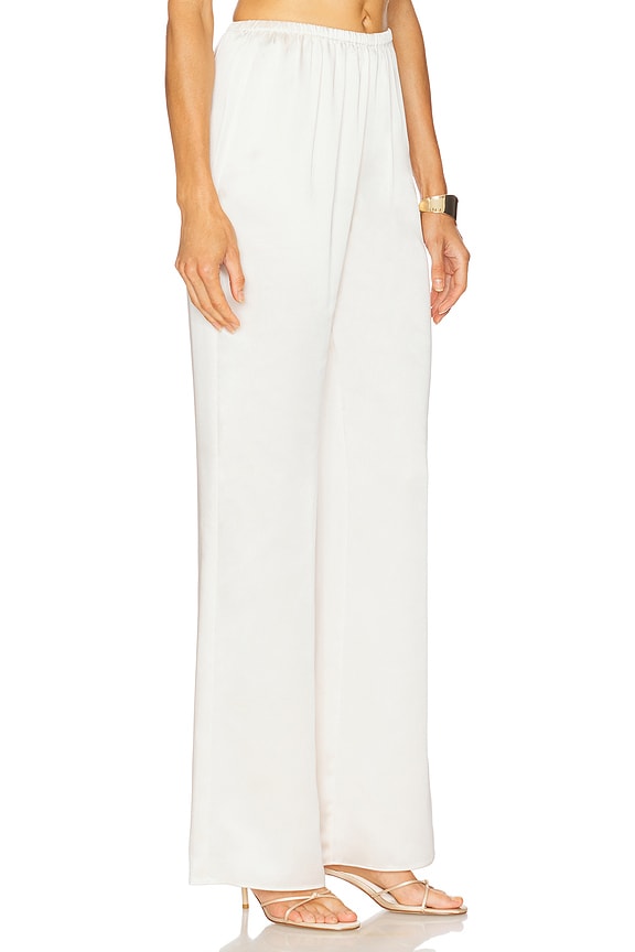 view 2 of 6 Viva Satin Pant in Eggshell