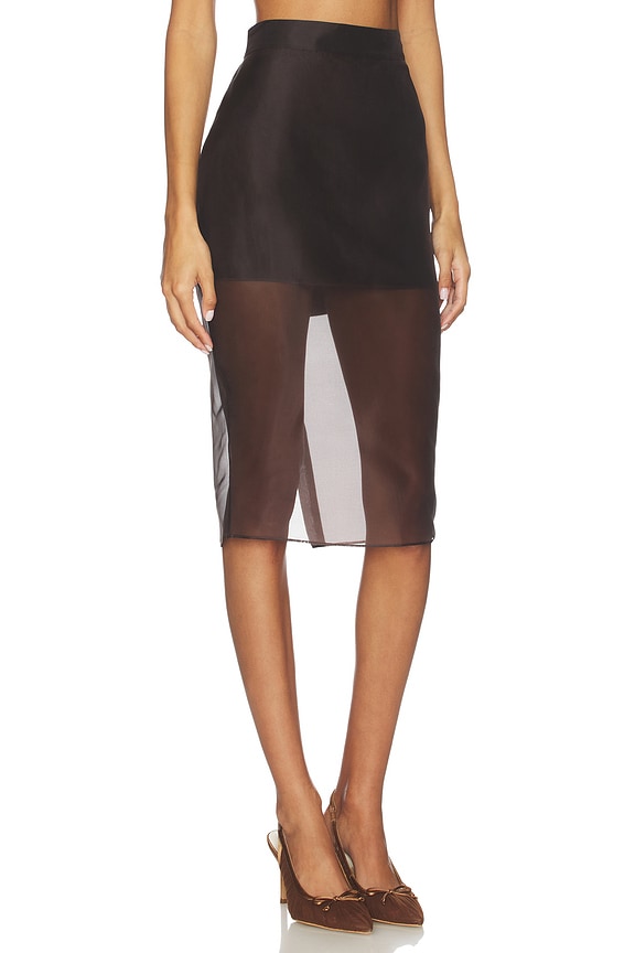 view 2 of 6 Elda Skirt in Ash Brown