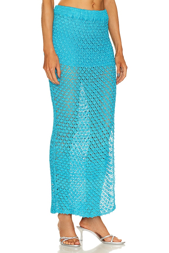 view 2 of 4 SANDY 크로셰 스커트 in Turquoise