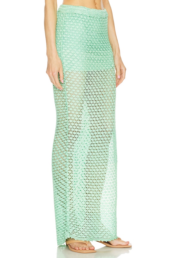 view 2 of 5 Sandy Crochet Skirt in Seafoam