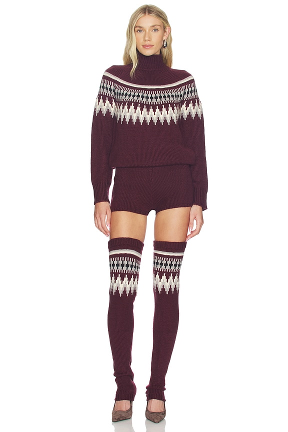 view 2 of 4 COMBISHORT ROCKY in Merlot Fairisle