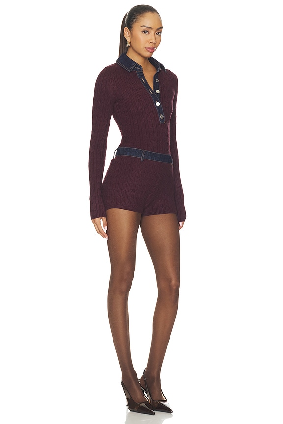 view 2 of 3 Tifrit Romper in Bordeaux & Atlantic