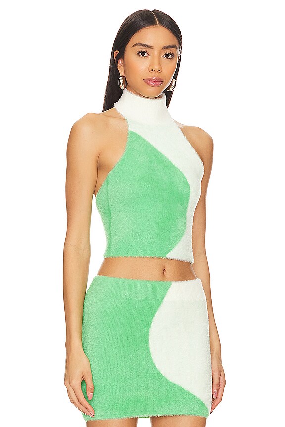 view 2 of 4 Wilma Top in Pistachio & Cream