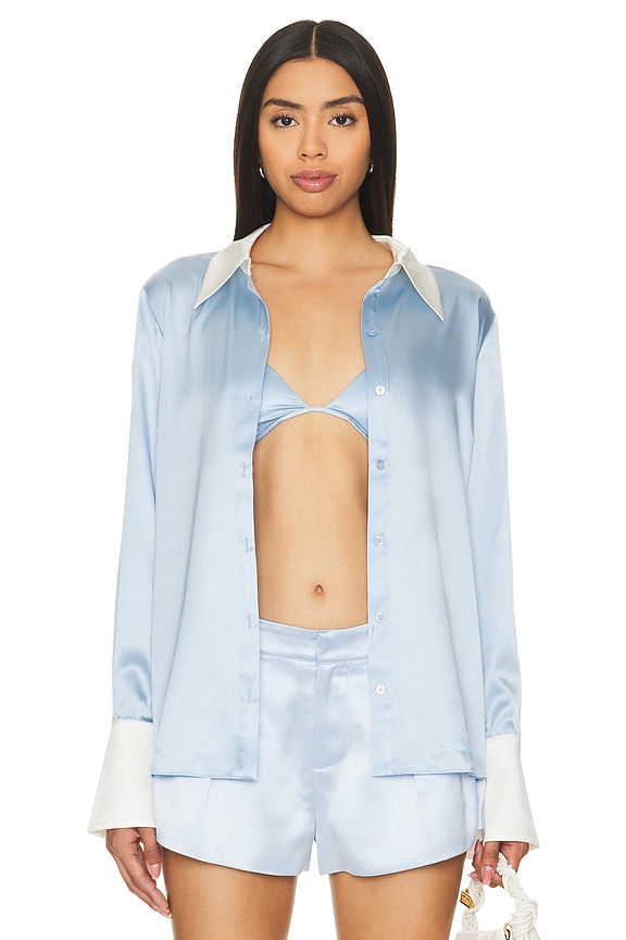 view 2 of 5 Olsen Top in Ice Blue