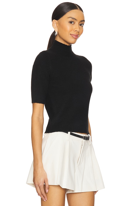 view 2 of 4 Yuna Fuzzy Knit Top in Black