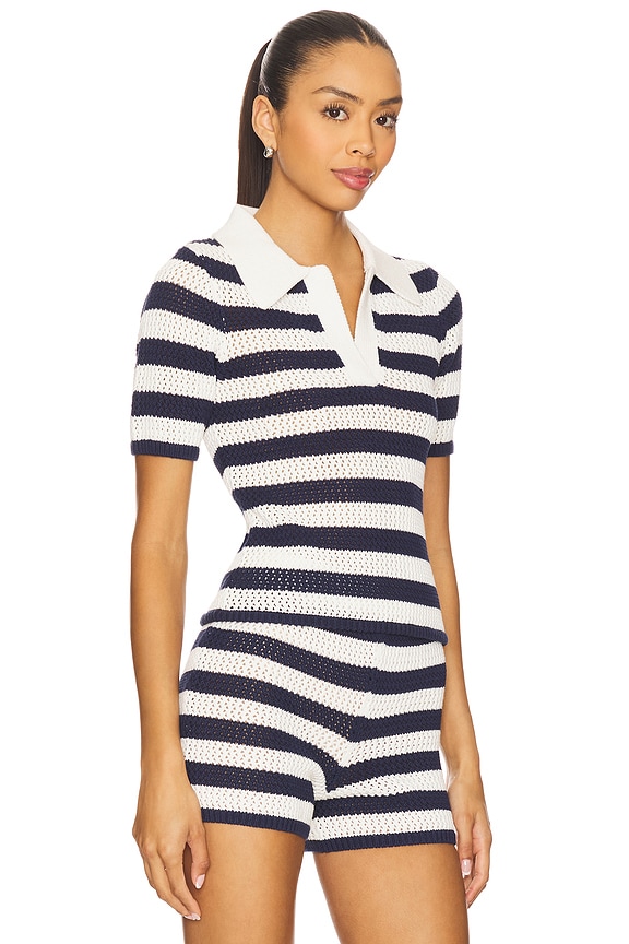 view 2 of 4 TOP POLO PAX in Navy & Eggshell